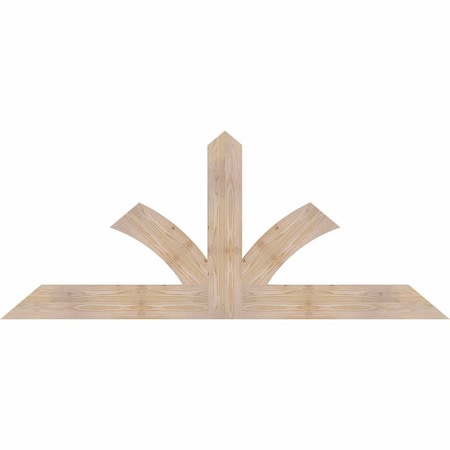 Ekena Millwork Richland Smooth Timber Gable Bracket, Douglas Fir, 72"W x 30"H x 1 1/2"D x 5 1/2"F, 10/12 Pitch GBW072X30X0206RIC00SDF